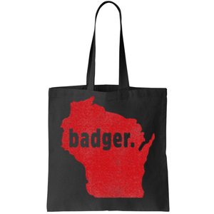 Wisconsin State Nickname Badger Tote Bag