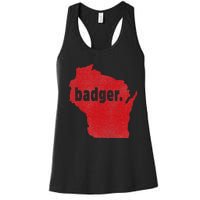 Wisconsin State Nickname Badger Women's Racerback Tank