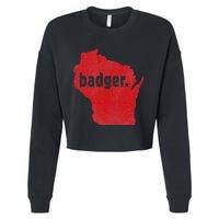 Wisconsin State Nickname Badger Cropped Pullover Crew