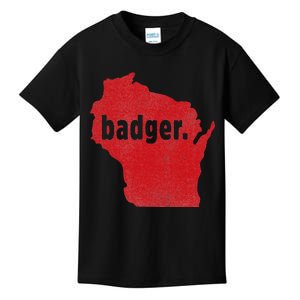 Wisconsin State Nickname Badger Kids T-Shirt