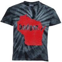 Wisconsin State Nickname Badger Kids Tie-Dye T-Shirt