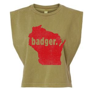 Wisconsin State Nickname Badger Garment-Dyed Women's Muscle Tee