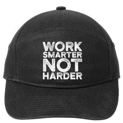 Work Smarter Not Harder Motivational Apparel 7-Panel Snapback Hat