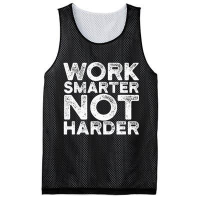 Work Smarter Not Harder Motivational Apparel Mesh Reversible Basketball Jersey Tank