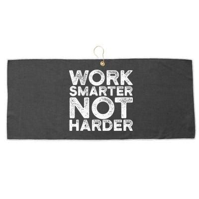 Work Smarter Not Harder Motivational Apparel Large Microfiber Waffle Golf Towel