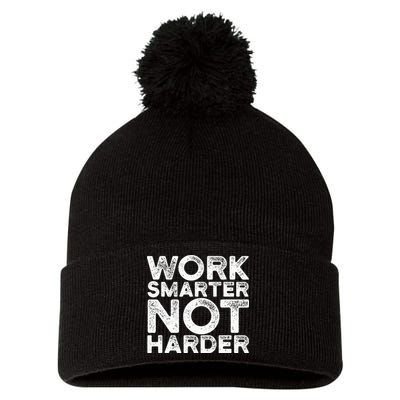 Work Smarter Not Harder Motivational Apparel Pom Pom 12in Knit Beanie