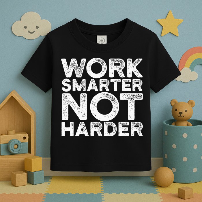 Work Smarter Not Harder Motivational Apparel Toddler T-Shirt