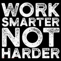Work Smarter Not Harder Motivational Apparel Zip Tote Bag