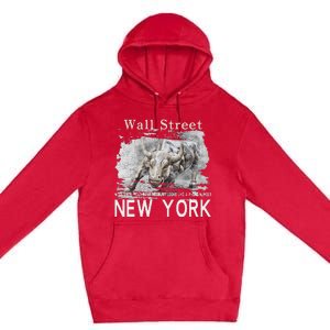 Wall Street New York Work Until Your Bank Account Looks Like Premium Pullover Hoodie