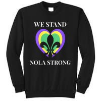 We Stand Nola Strong New Orleans Vneck Sweatshirt