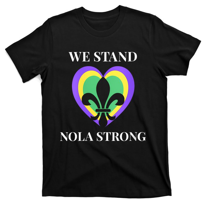 We Stand Nola Strong New Orleans Vneck T-Shirt