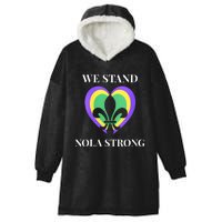 We Stand Nola Strong New Orleans Vneck Hooded Wearable Blanket