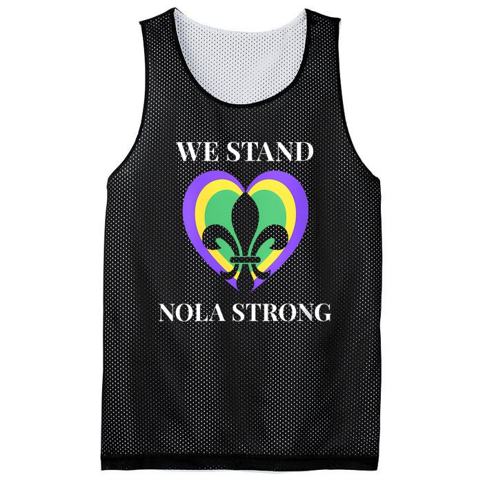 We Stand Nola Strong New Orleans Vneck Mesh Reversible Basketball Jersey Tank