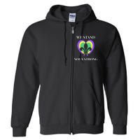 We Stand Nola Strong New Orleans Vneck Full Zip Hoodie