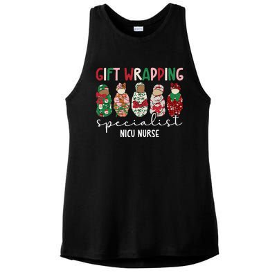 Wrapping Specialist Nicu Nurse Christmas Nicu Nursing Xmas Ladies PosiCharge Tri-Blend Wicking Tank