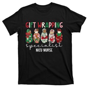 Wrapping Specialist Nicu Nurse Christmas Nicu Nursing Xmas T-Shirt