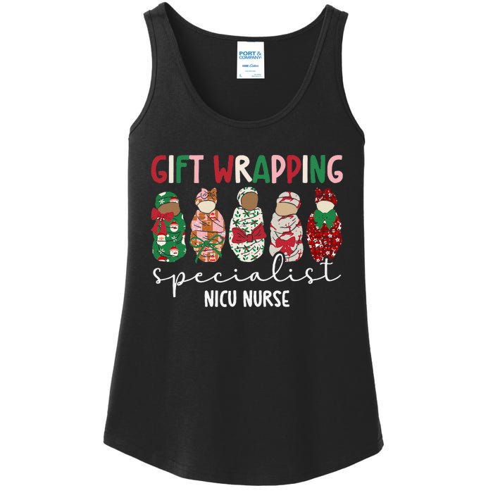 Wrapping Specialist Nicu Nurse Christmas Nicu Nursing Xmas Ladies Essential Tank