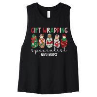 Wrapping Specialist Nicu Nurse Christmas Nicu Nursing Xmas Women's Racerback Cropped Tank