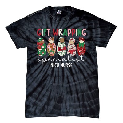 Wrapping Specialist Nicu Nurse Christmas Nicu Nursing Xmas Tie-Dye T-Shirt