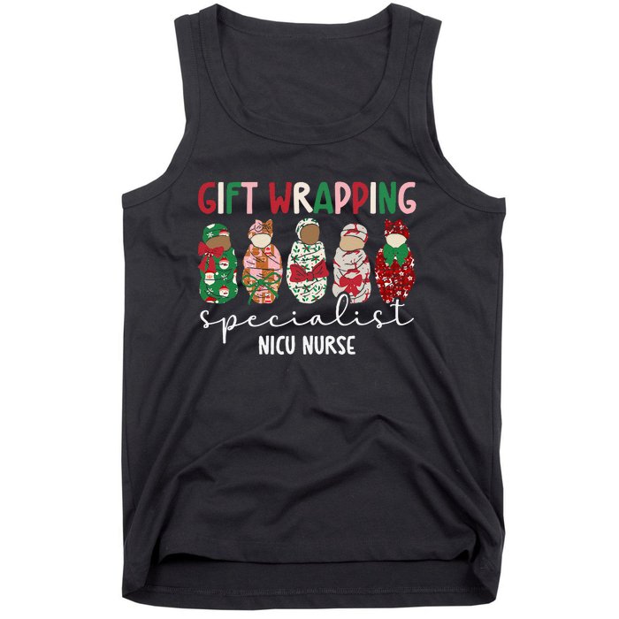 Wrapping Specialist Nicu Nurse Christmas Nicu Nursing Xmas Tank Top