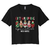 Wrapping Specialist Nicu Nurse Christmas Nicu Nursing Xmas Women's Crop Top Tee