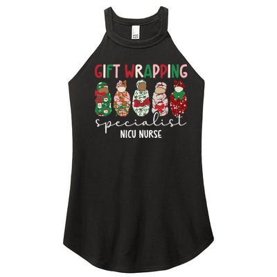 Wrapping Specialist Nicu Nurse Christmas Nicu Nursing Xmas Women's Perfect Tri Rocker Tank