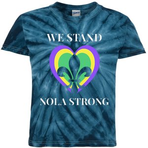 We Stand Nola Strong New Orleans Kids Tie-Dye T-Shirt