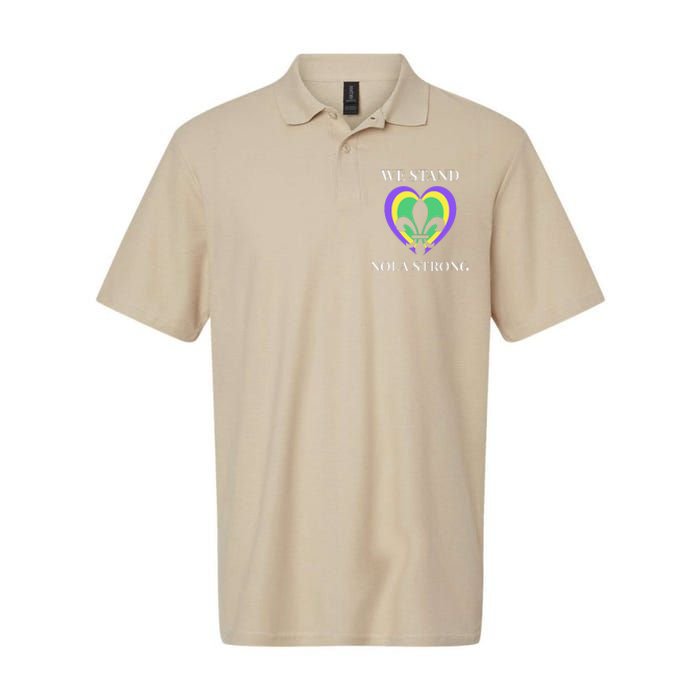 We Stand Nola Strong New Orleans Softstyle Adult Sport Polo