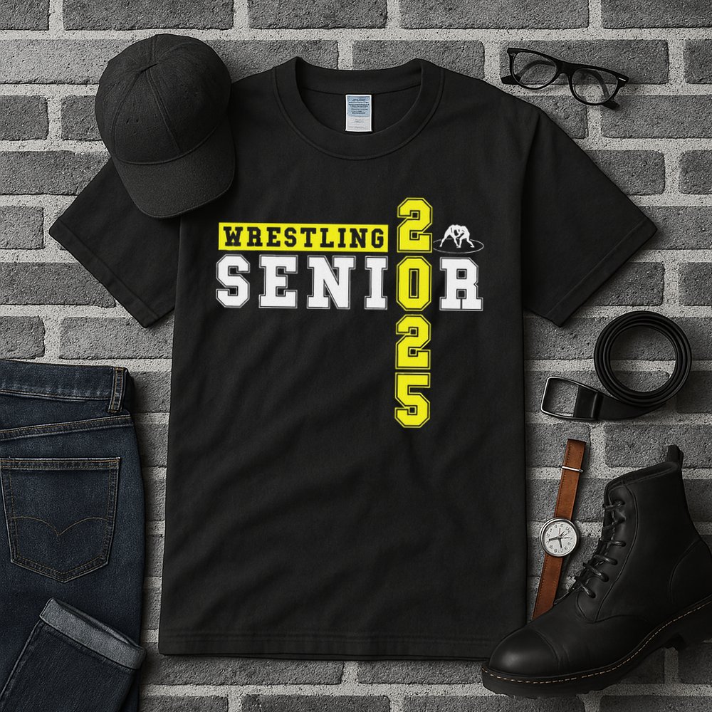 Wrestling Senior Night Wrestling Senior 2025 Graduation 22 Tall T-Shirt