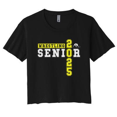 Wrestling Senior Night Wrestling Senior 2025 Graduation 22 Crop Top