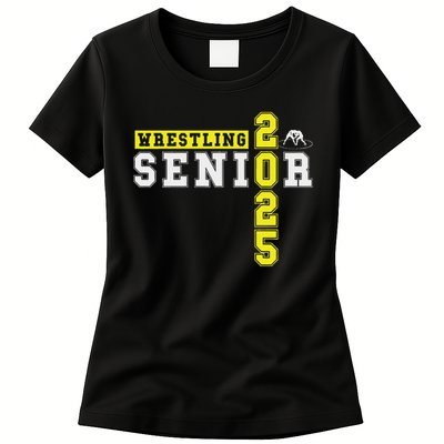 Wrestling Senior Night Wrestling Senior 2025 Graduation 22 Womens T-Shirt