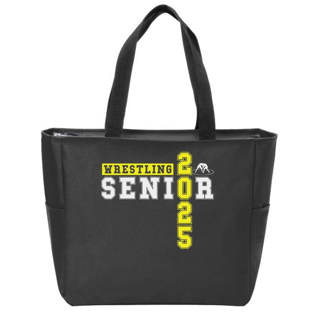 Wrestling Senior Night Wrestling Senior 2025 Graduation 22 Zip Tote Bag