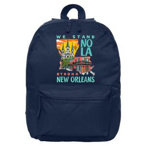 We Stand Nola Strong New Orleans Traveling Lovers Apparel 16 in Basic Backpack