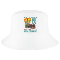 We Stand Nola Strong New Orleans Traveling Lovers Apparel Cool Comfort Performance Bucket Hat