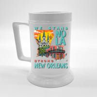 We Stand Nola Strong New Orleans Traveling Lovers Apparel Beer Stein