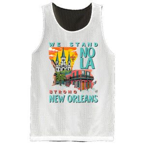 We Stand Nola Strong New Orleans Traveling Lovers Apparel Mesh Reversible Basketball Jersey Tank