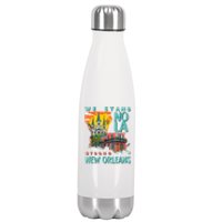 We Stand Nola Strong New Orleans Traveling Lovers Apparel Stainless Steel Insulated Water Bottle