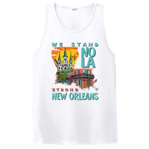 We Stand Nola Strong New Orleans Traveling Lovers Apparel PosiCharge Competitor Tank