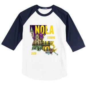 We Stand Nola Strong New Orleans Traveling Lovers Costume Baseball Sleeve Shirt