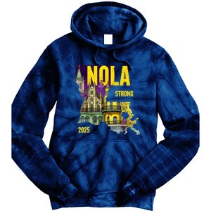 We Stand Nola Strong New Orleans Traveling Lovers Costume Tie Dye Hoodie