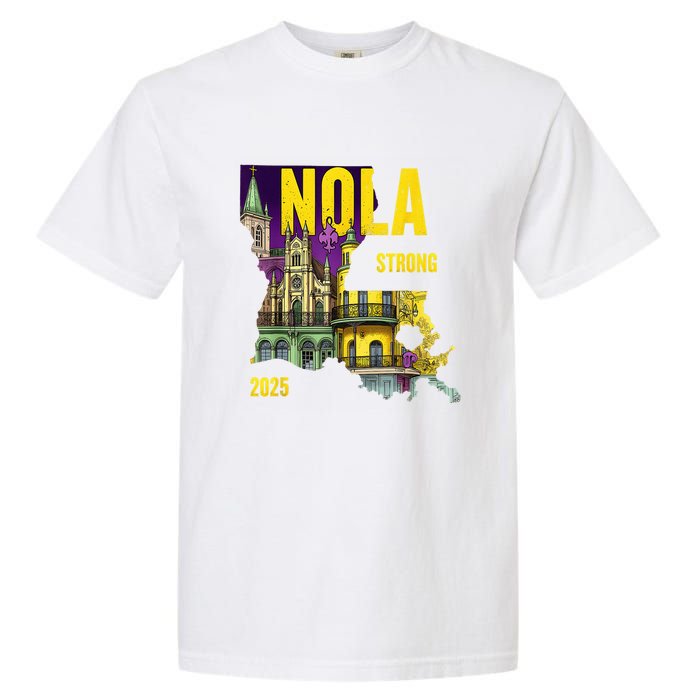 We Stand Nola Strong New Orleans Traveling Lovers Costume Garment-Dyed Heavyweight T-Shirt