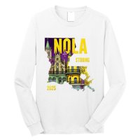 We Stand Nola Strong New Orleans Traveling Lovers Costume Long Sleeve Shirt