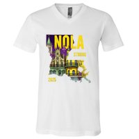 We Stand Nola Strong New Orleans Traveling Lovers Costume V-Neck T-Shirt