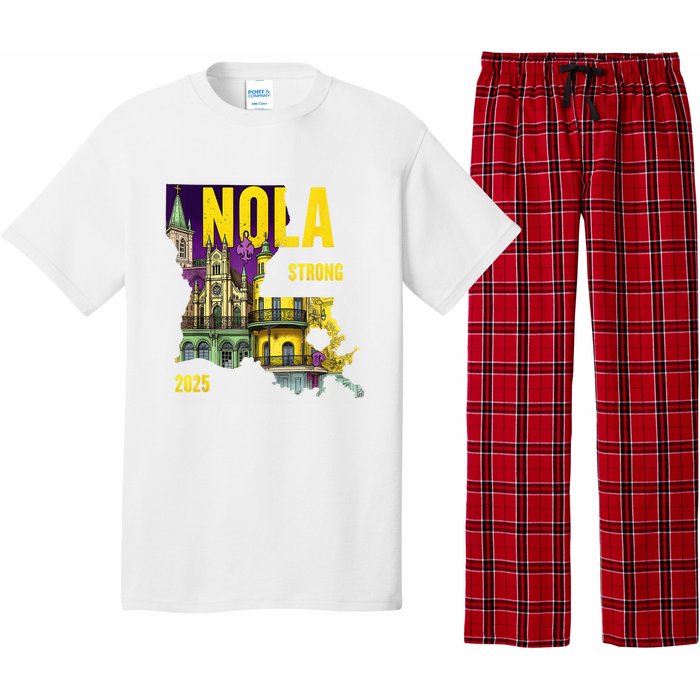 We Stand Nola Strong New Orleans Traveling Lovers Costume Pajama Set