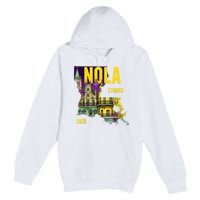 We Stand Nola Strong New Orleans Traveling Lovers Costume Premium Pullover Hoodie