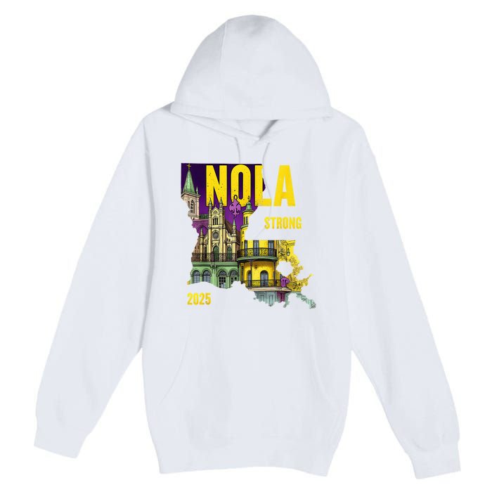 We Stand Nola Strong New Orleans Traveling Lovers Costume Premium Pullover Hoodie