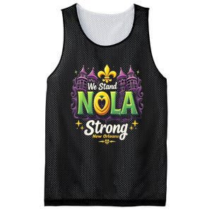 We Stand Nola Strong New Orleans Traveling Lovers Costume Mesh Reversible Basketball Jersey Tank