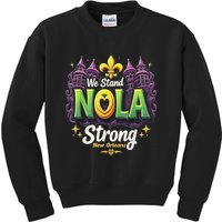 We Stand Nola Strong New Orleans Traveling Lovers Costume Kids Sweatshirt