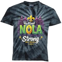 We Stand Nola Strong New Orleans Traveling Lovers Costume Kids Tie-Dye T-Shirt