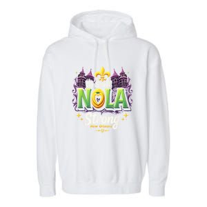 We Stand Nola Strong New Orleans Traveling Lovers Costume Garment-Dyed Fleece Hoodie